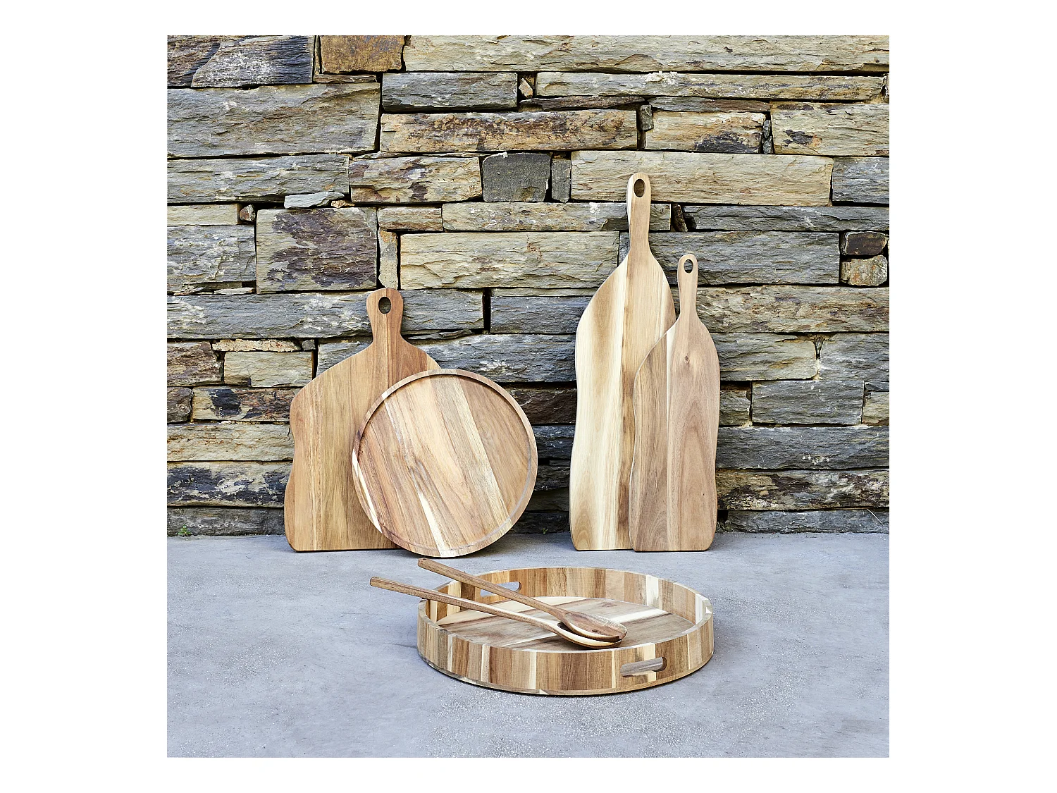 Plateau Acacia 40cm Marron