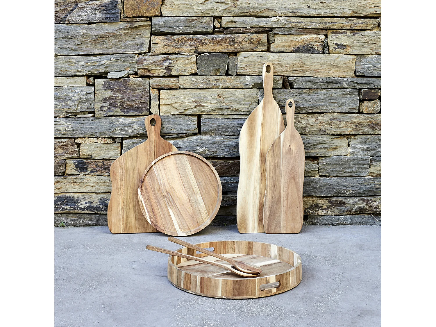 Plateau Acacia 40cm Marron