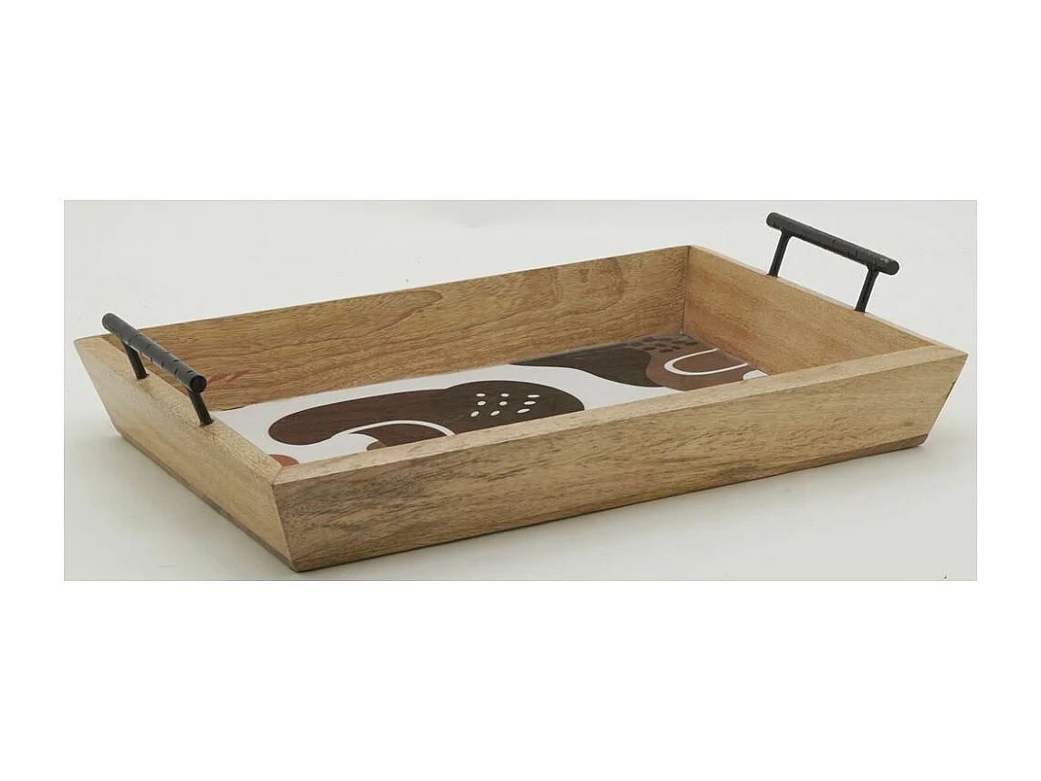Plateau Arty en manguier et résine
