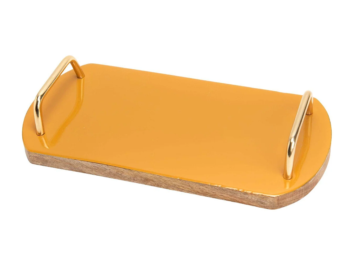 Vassoio da portata con manici in metallo 30 x 15 cm