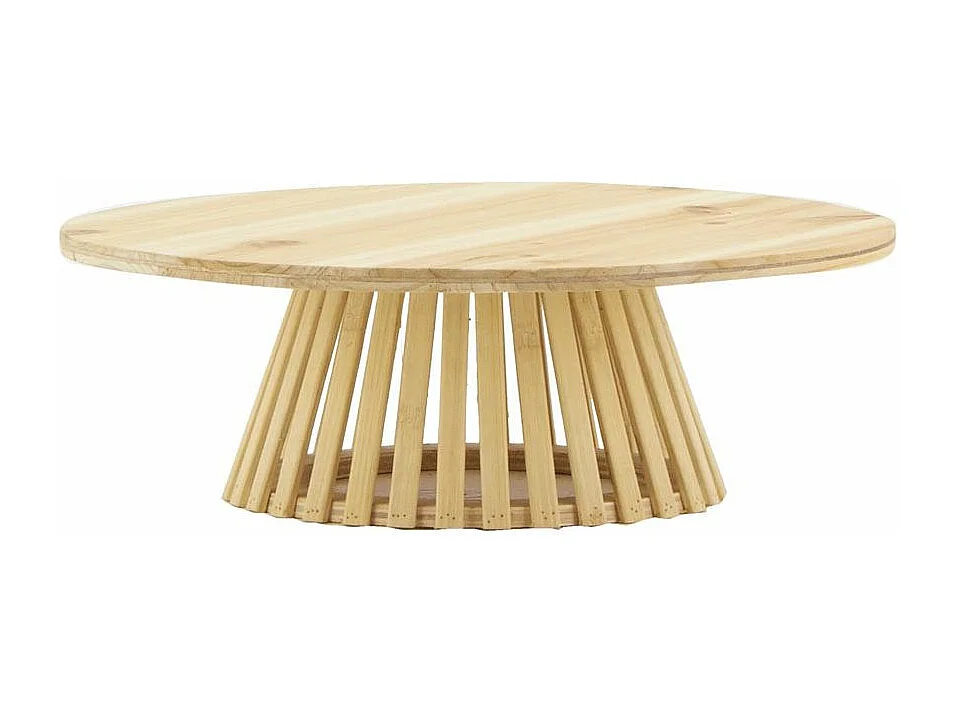 Plateau rond sur pied en pin