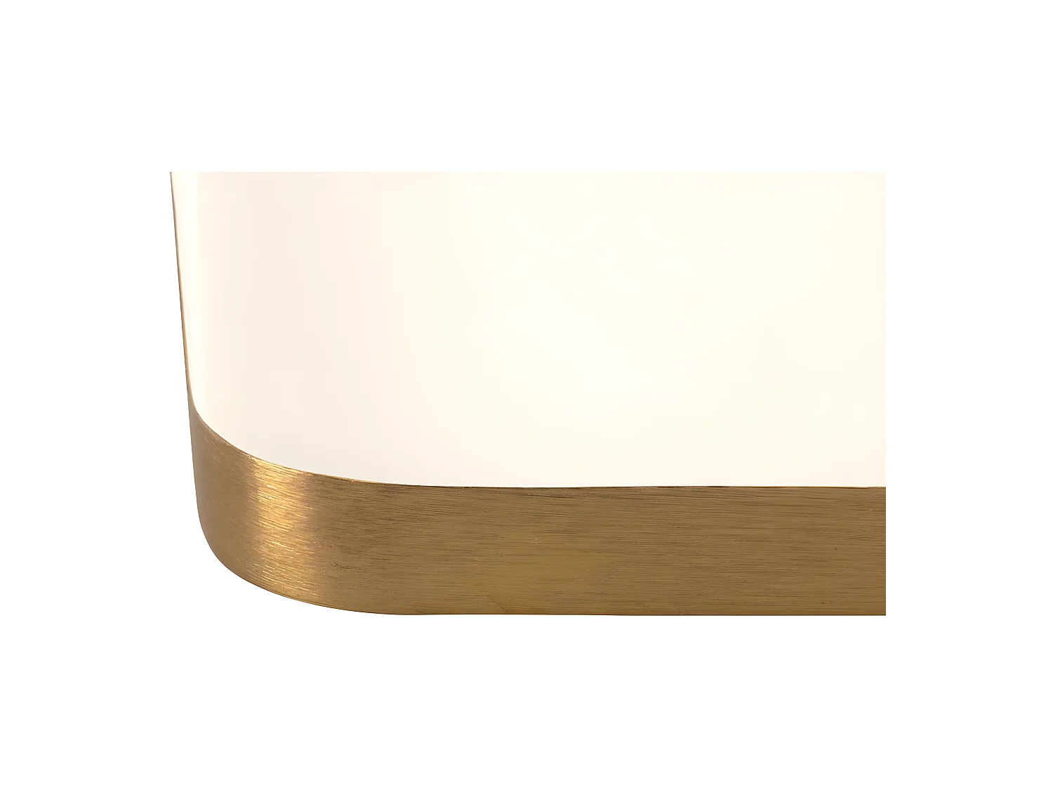 Plateau en métal Festive 41 x 16 cm Blanc