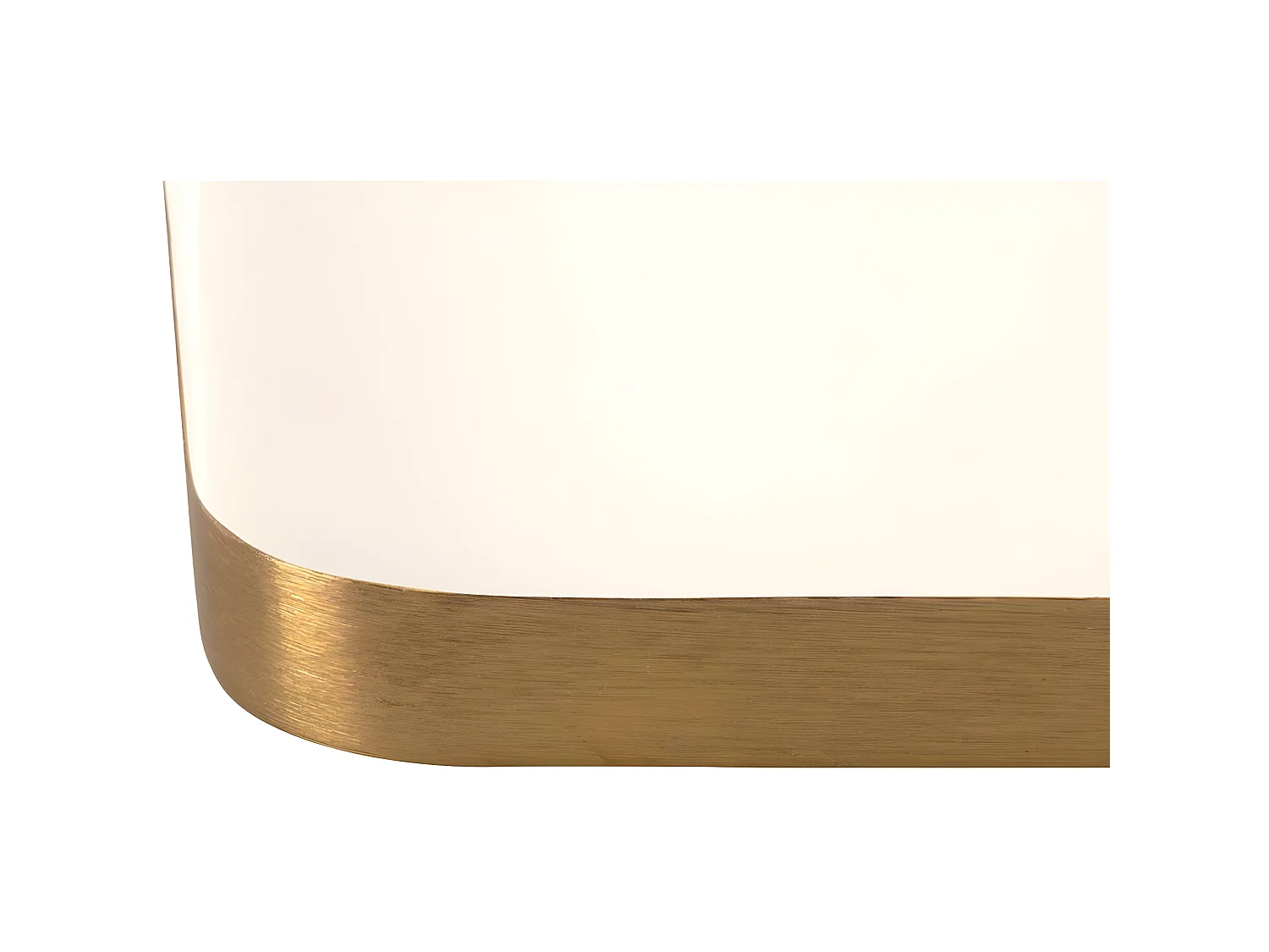 Plateau en métal Festive 41 x 16 cm Blanc