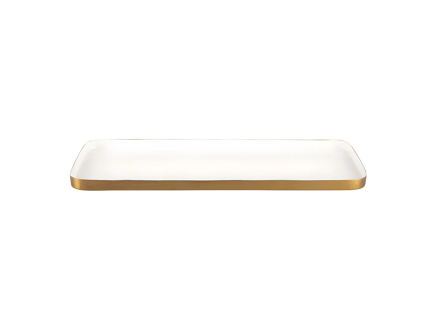Plateau en métal Festive 41 x 16 cm Blanc