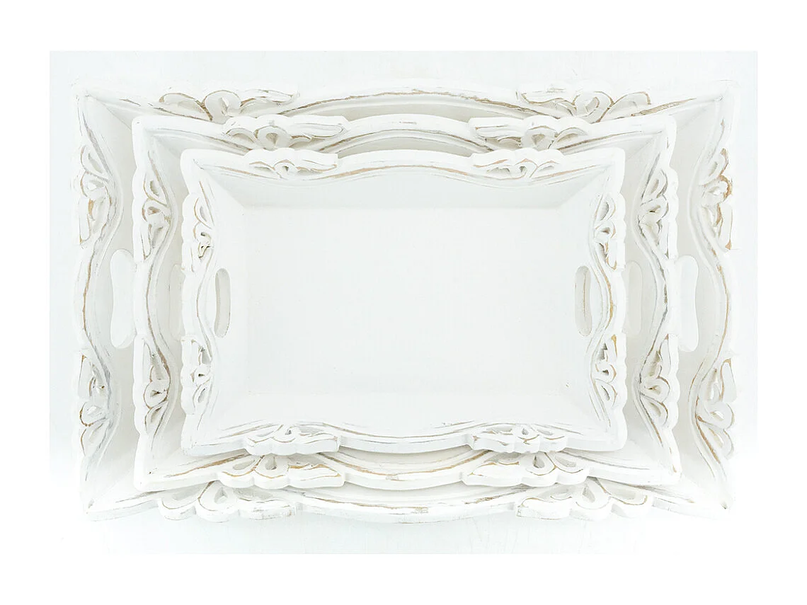 Plateaux en manguier blanc (Lot de 3)