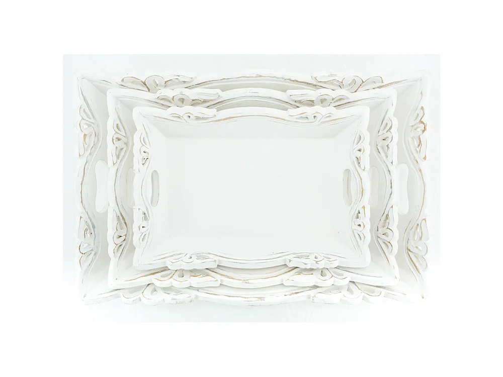Plateaux en manguier blanc (Lot de 3)