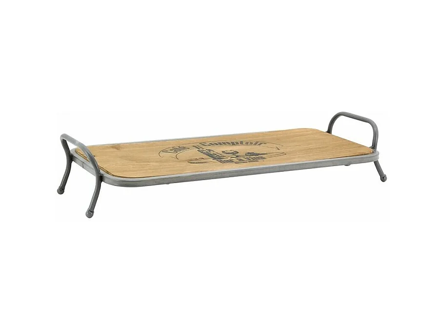 Plateau en bois sur pieds
