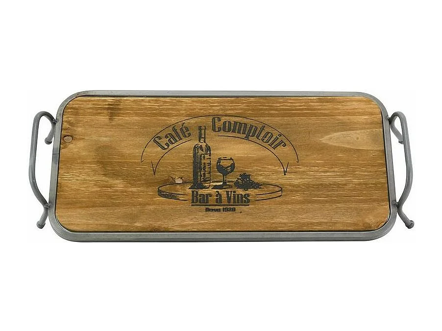 Plateau en bois sur pieds