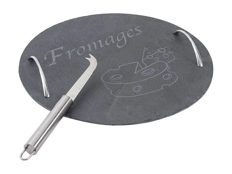 Plateau à fromages ardoise et  métal