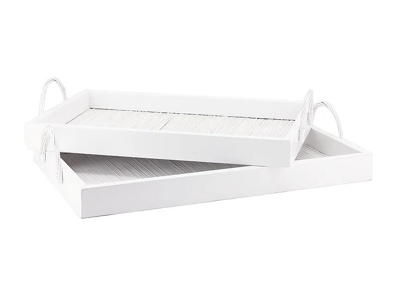 Plateaux en bambou et bois s (Lot de 2)