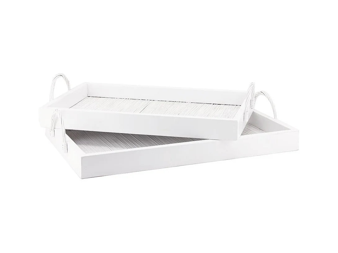 Plateaux en bambou et bois s (Lot de 2)