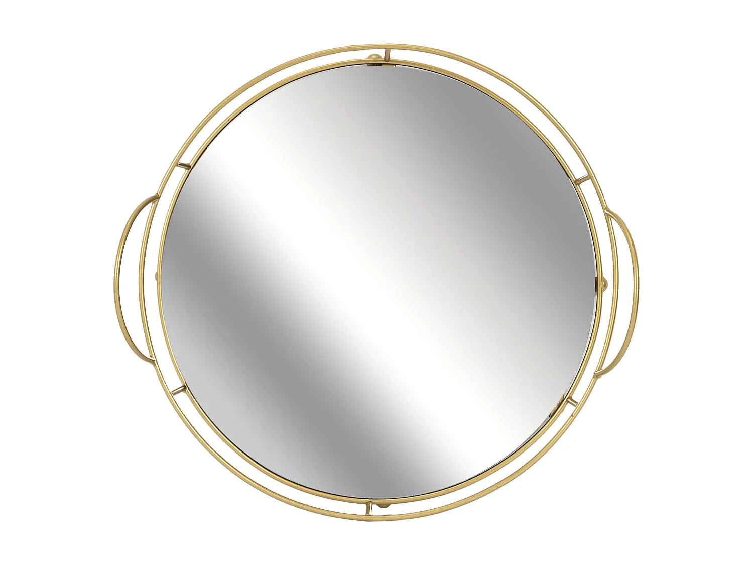 Plateau De Presentation Miroir 34cm Or