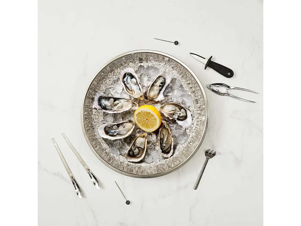 Plateau De Service Fruit De Mer 22 Accessoires Argent