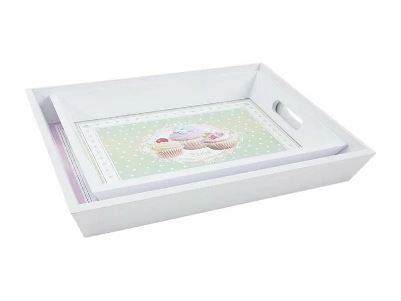 Plateaux en bois Gâteaux (Lot de 2)