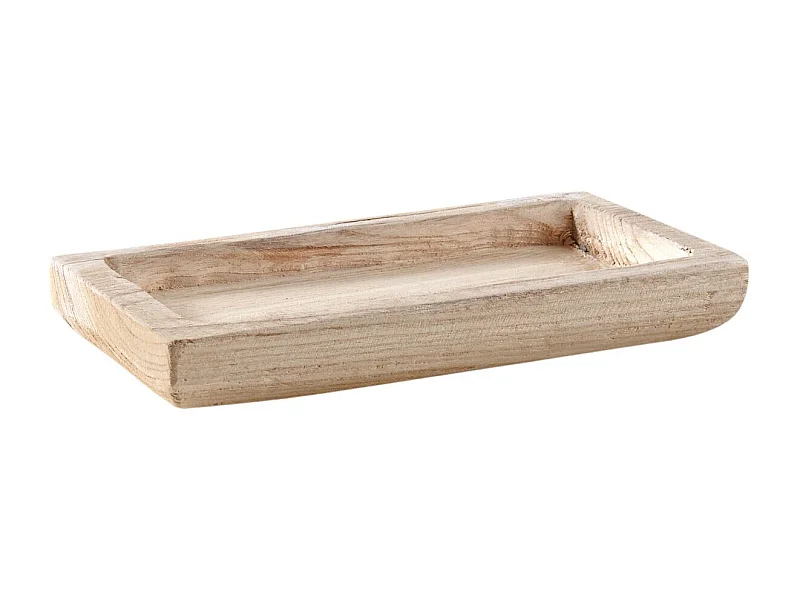 Plateau de présentation rectangulaire en paulownia