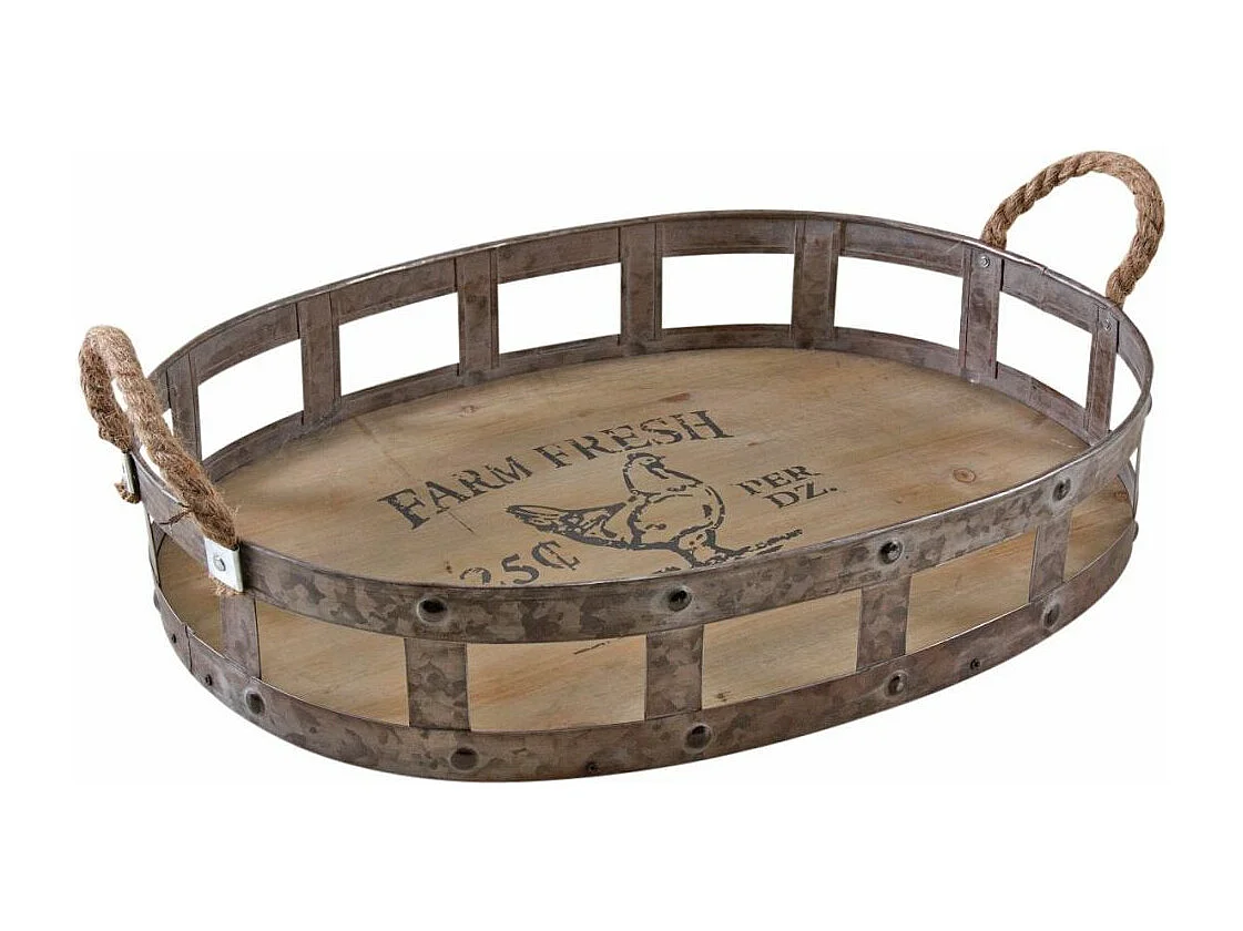 Plateaux ovales "Farm Fresh" (Lot de 2)