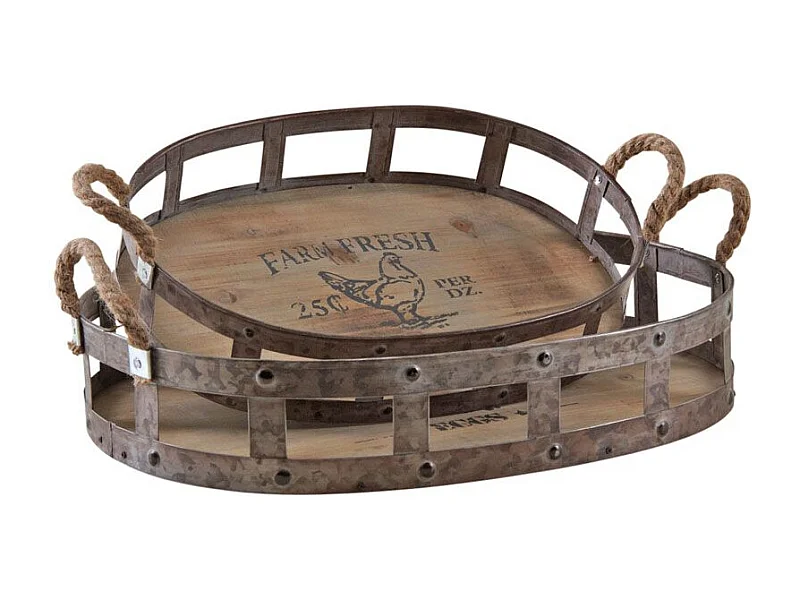 Plateaux ovales "Farm Fresh" (Lot de 2)