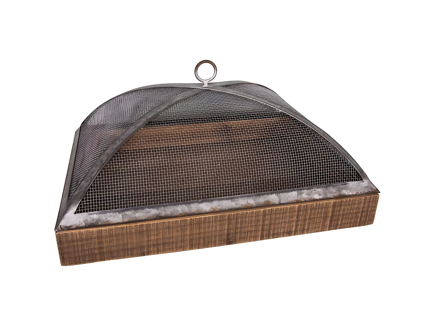 Vassoio in legno con copertura in rete 56 x 40,5 x 25 cm