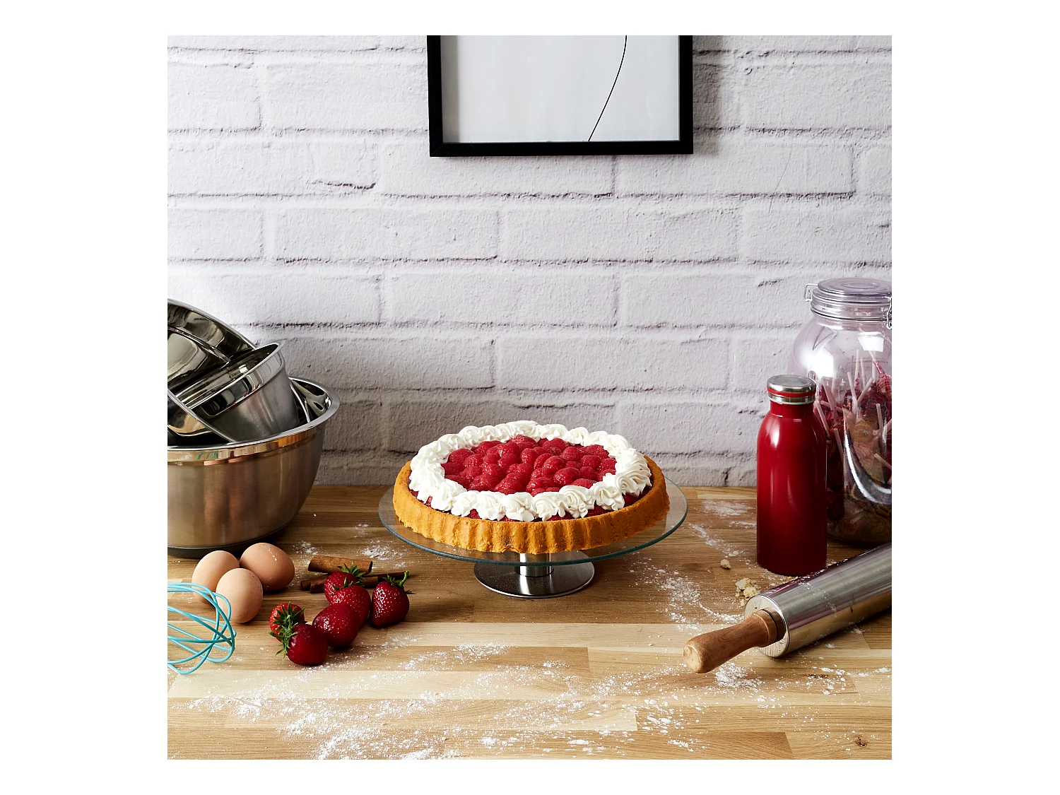 Plato de pastel y queso