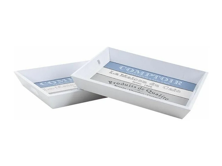 Plateau en bois rectangulaire Comptoir (Lot de 2)