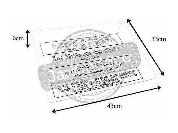 Plateau en bois rectangulaire Comptoir (Lot de 2)