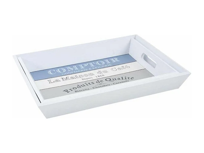 Plateau en bois rectangulaire Comptoir (Lot de 2)