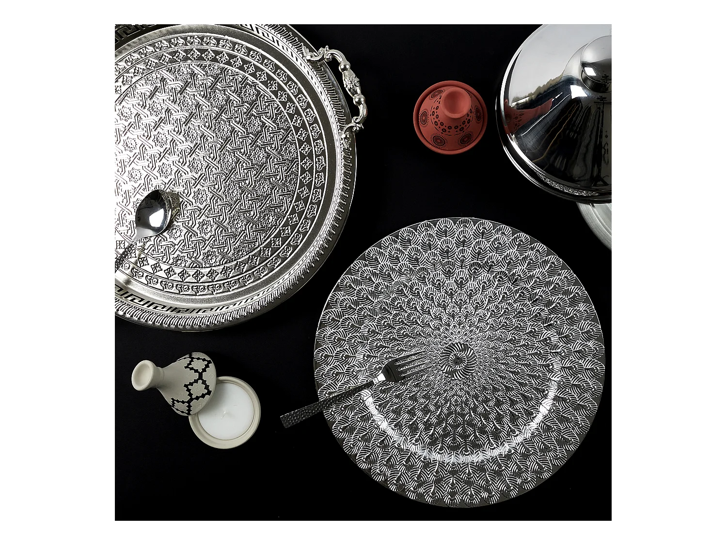 Plateau De Service 42cm Argent