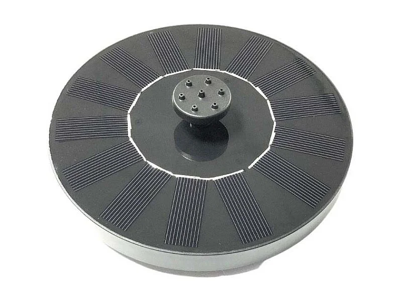 Fuente redonda de resina para exteriores alimentada por energía solar Fuente sola