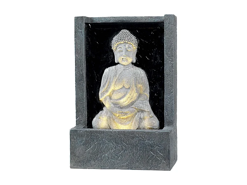 Fontaine extérieure en polyresine Bouddha