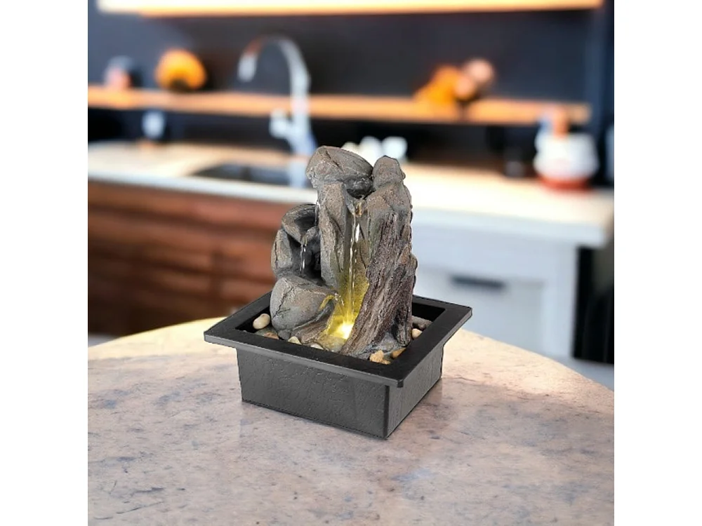 Fontaine en polyrésine avec LED  Zen Modèle 1