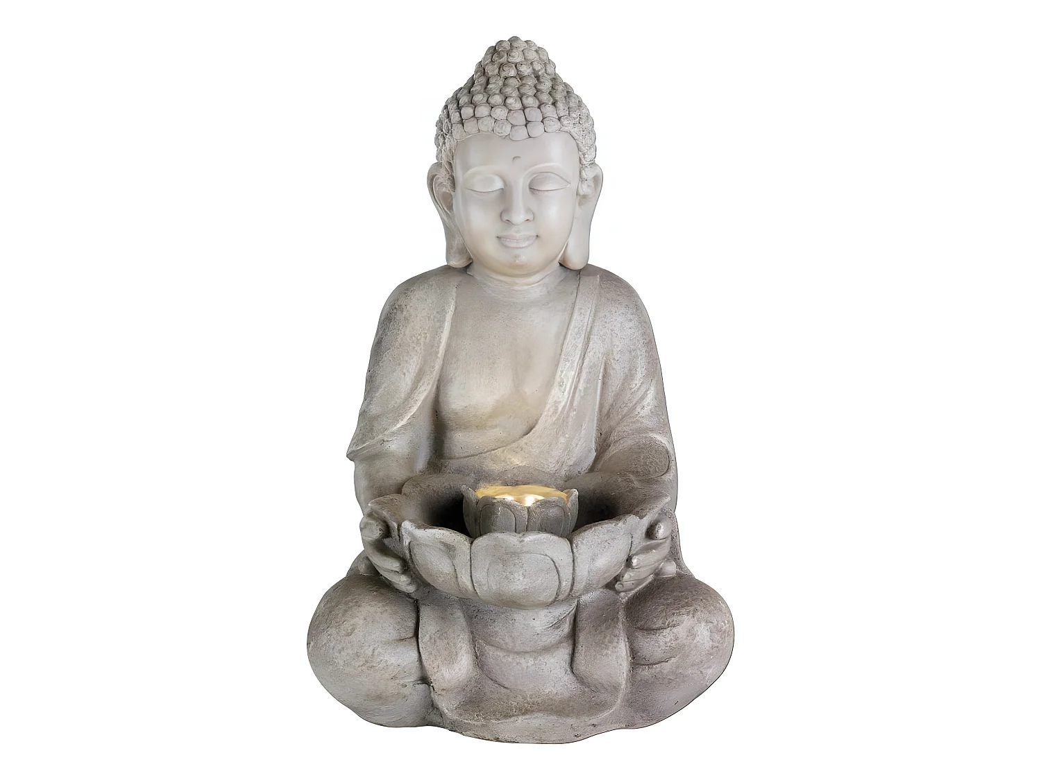 Fontana da esterno in composito Buddha seduto