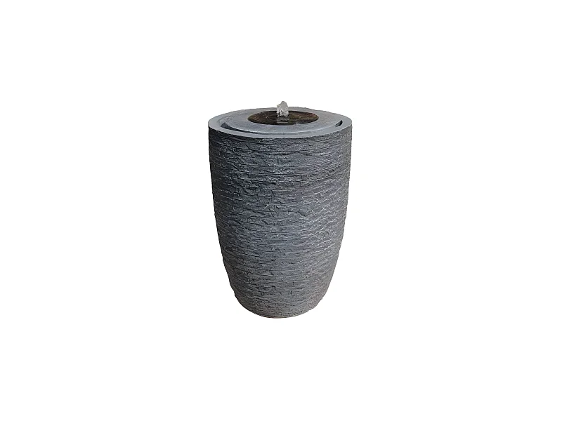 Fontana rotonda da esterno in resina, alimentata a energia solare Joy