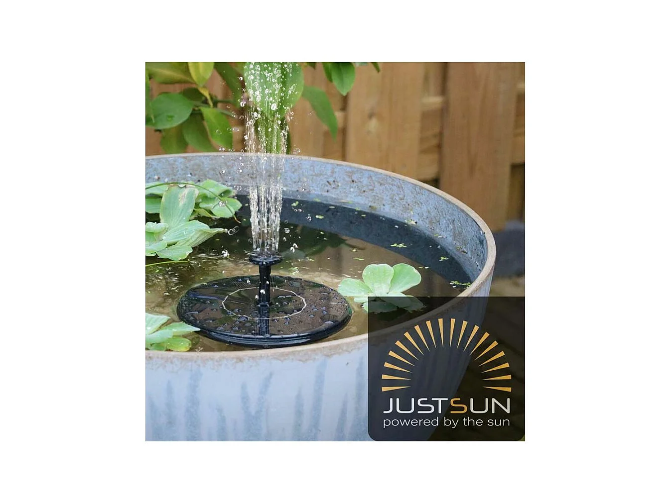 Fontana rotonda in resina per esterni ad energia solare Fontana + batteria + illuminazione