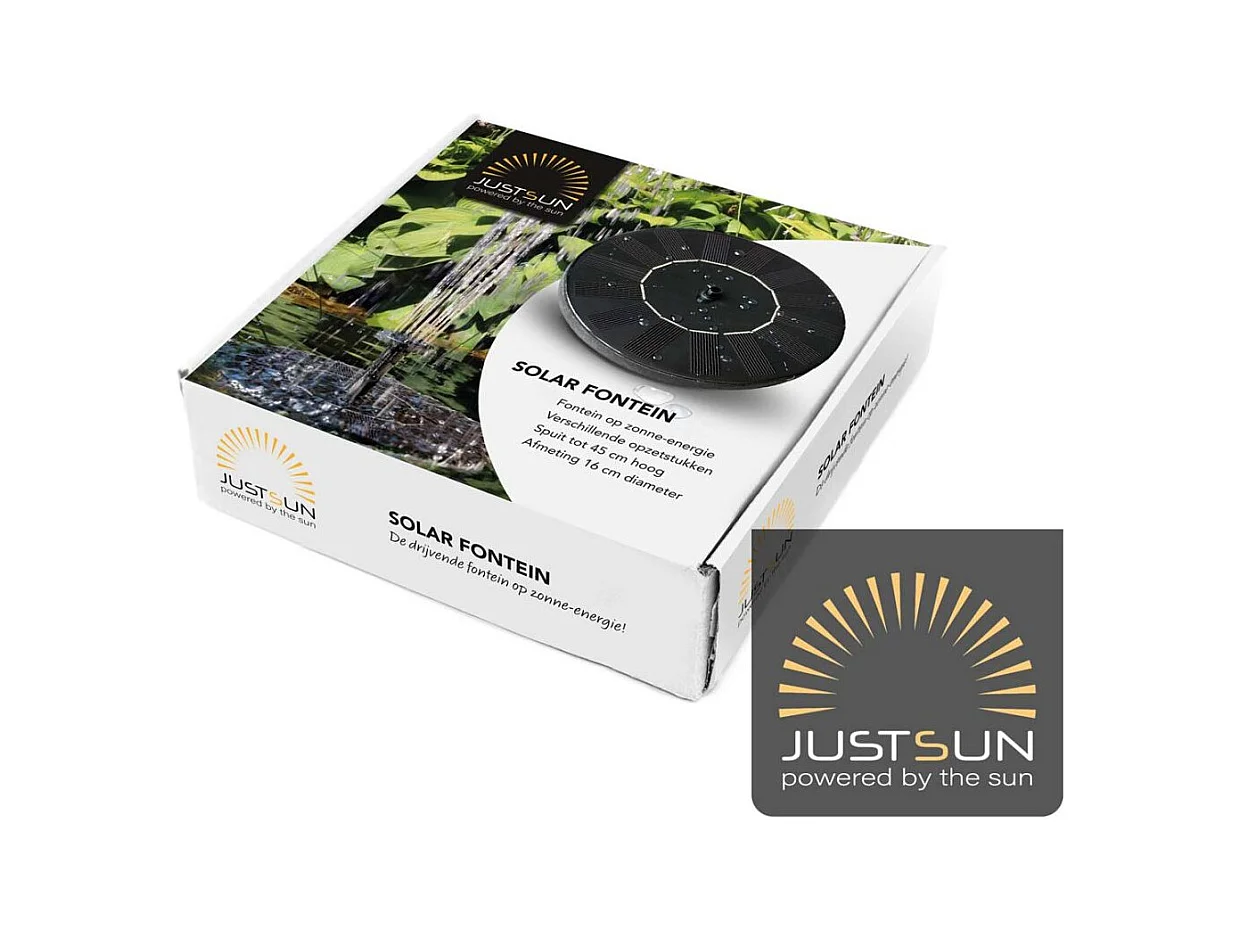 Fontana rotonda in resina per esterni ad energia solare Fontana + batteria + illuminazione