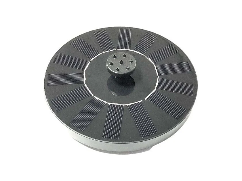 Fontaine extérieure ronde en résine alimentation solaire Fontaine + batterie + éclairage