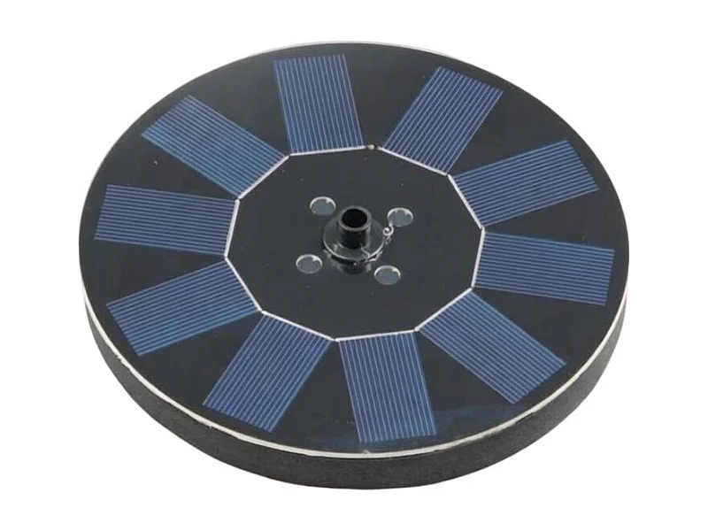 Fontaine extérieure ronde en résine alimentation solaire Fontaine + batterie + éclairage