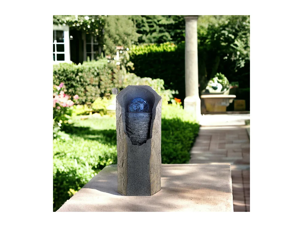 Fontaine en polyrésine avec LED Stone