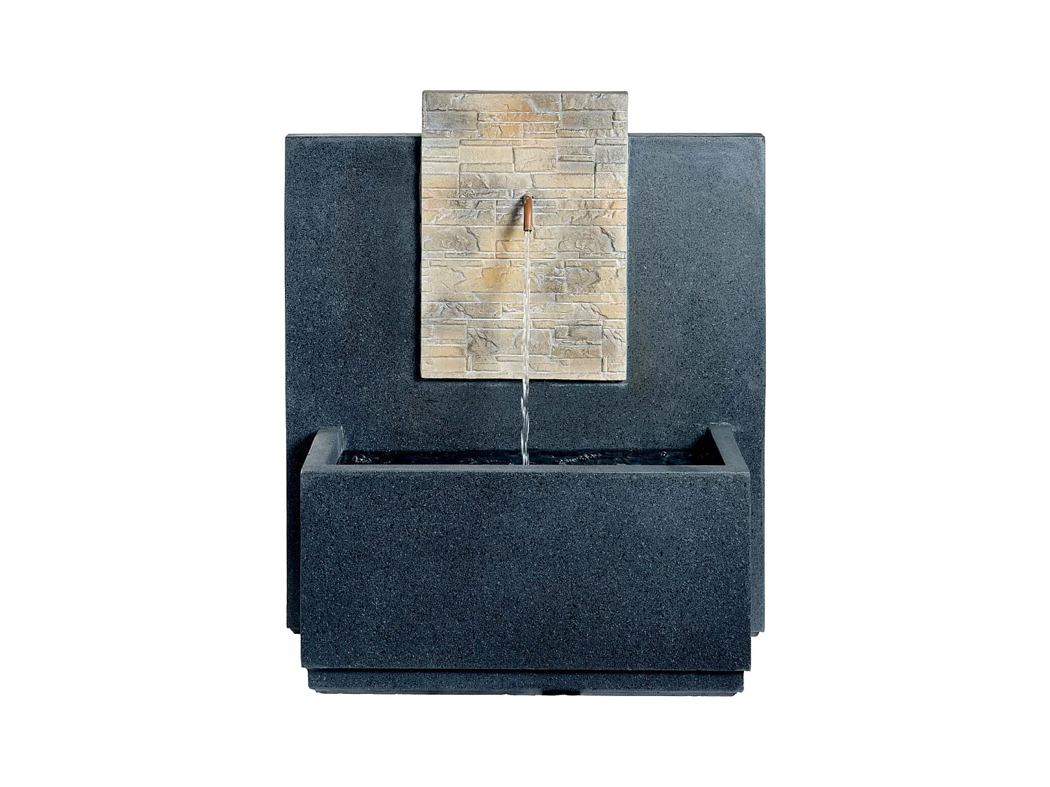 Fontaine extérieure en composite touché pierre véritable