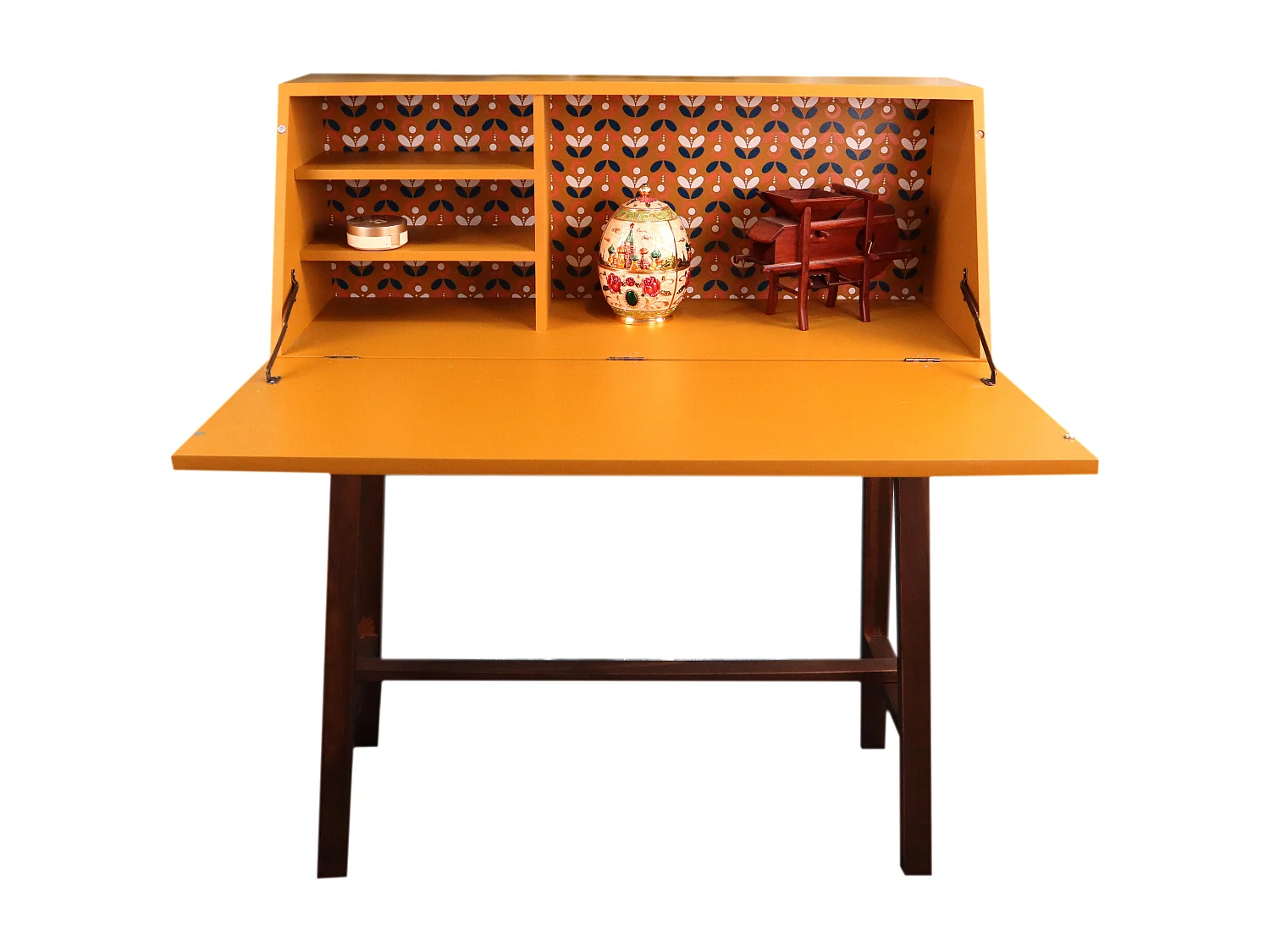 Cabinet Sur Pieds Hauts Emile Jaune Jaune, Marron, Noir