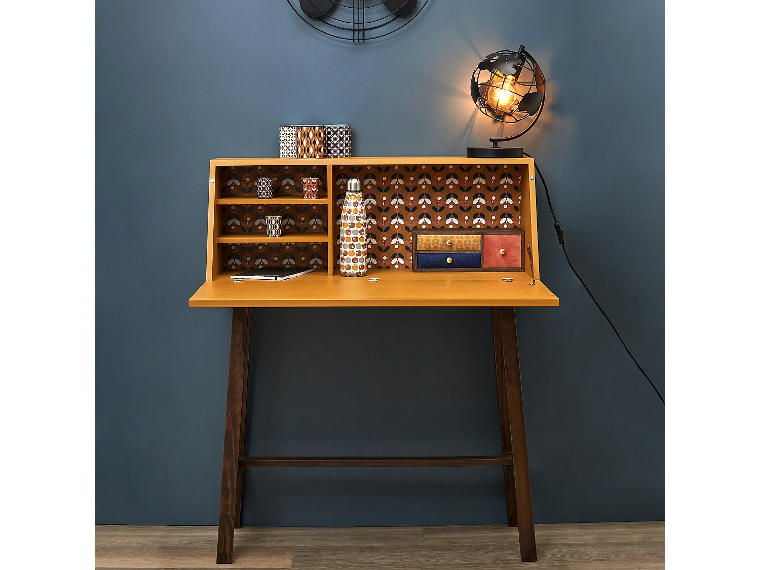 Cabinet Sur Pieds Hauts Emile Jaune Jaune, Marron, Noir