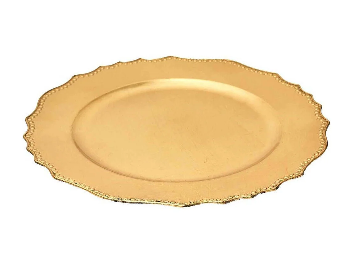 Dessous d'assiette en plastique doré Royal (Lot de 6)