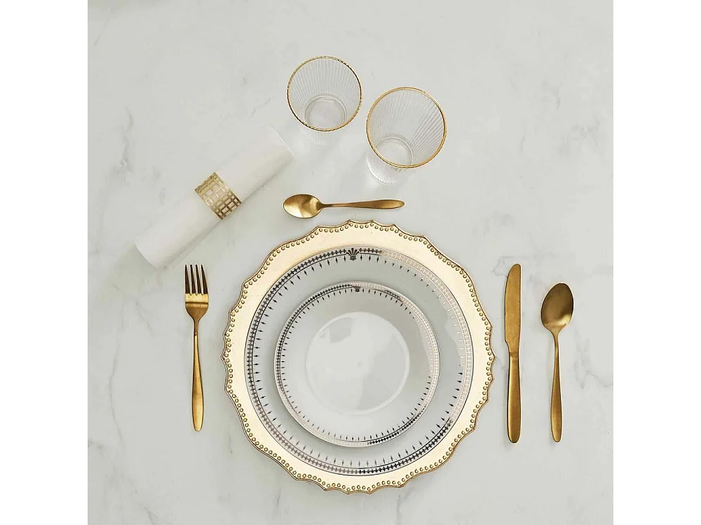 Dessous d'assiette en plastique doré Royal (Lot de 6)