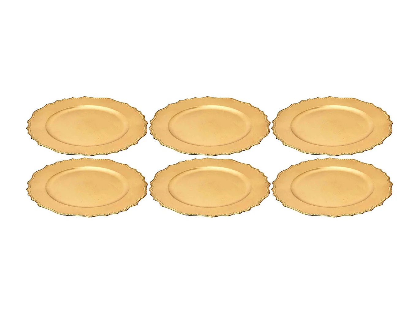 Dessous d'assiette en plastique doré Royal (Lot de 6)