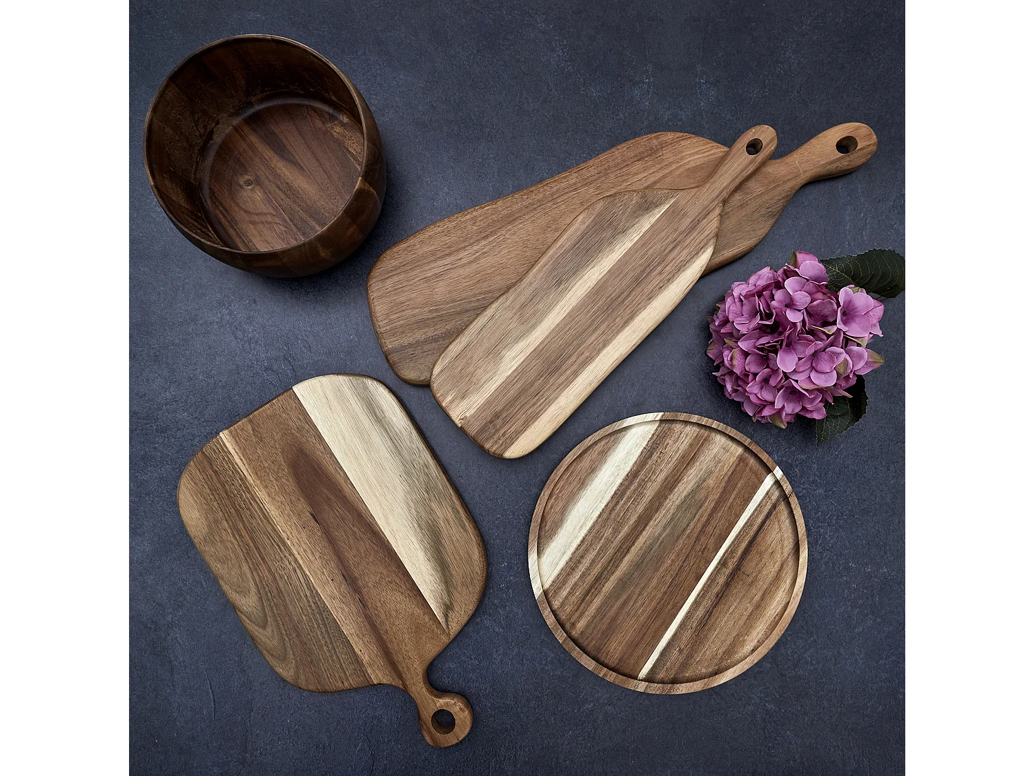 Dessous Assiette Acacia 32cm Marron