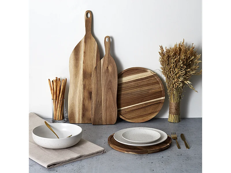 Dessous Assiette Acacia 32cm Marron