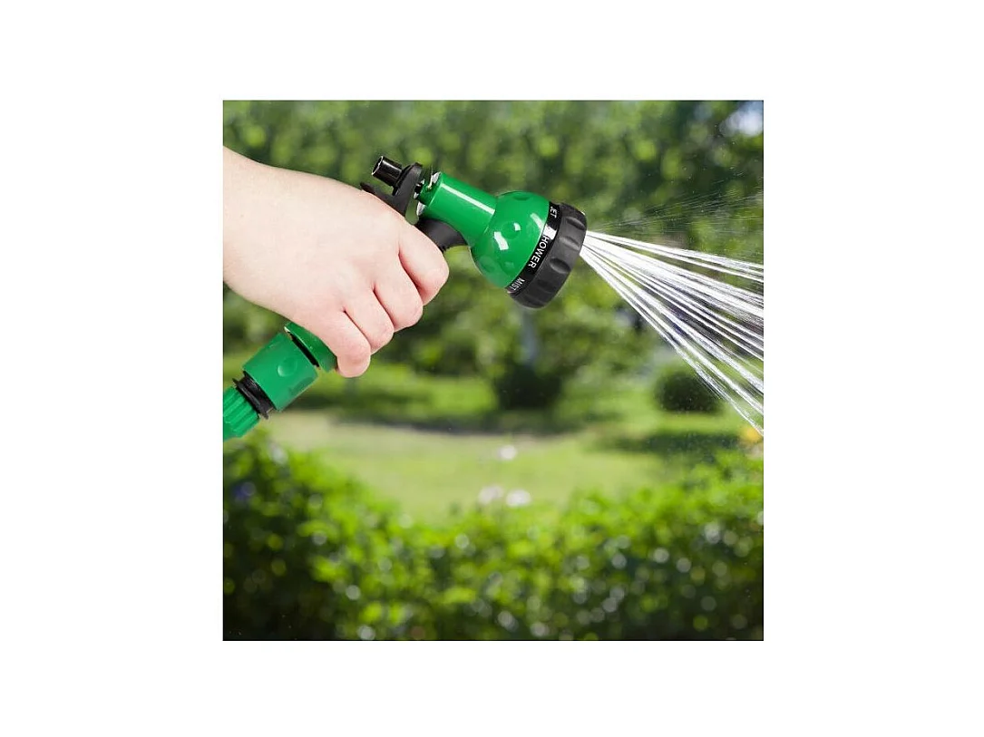 Tuyau spirale 15 mètres pistolet multijets