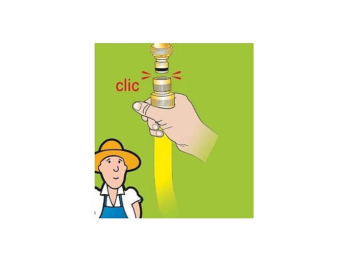 Raccord rapide en laiton pour tuyau Diamètre 1.9cm