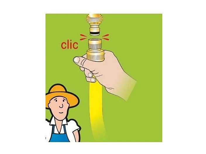 Raccord rapide en laiton pour tuyau Diamètre 1.9cm