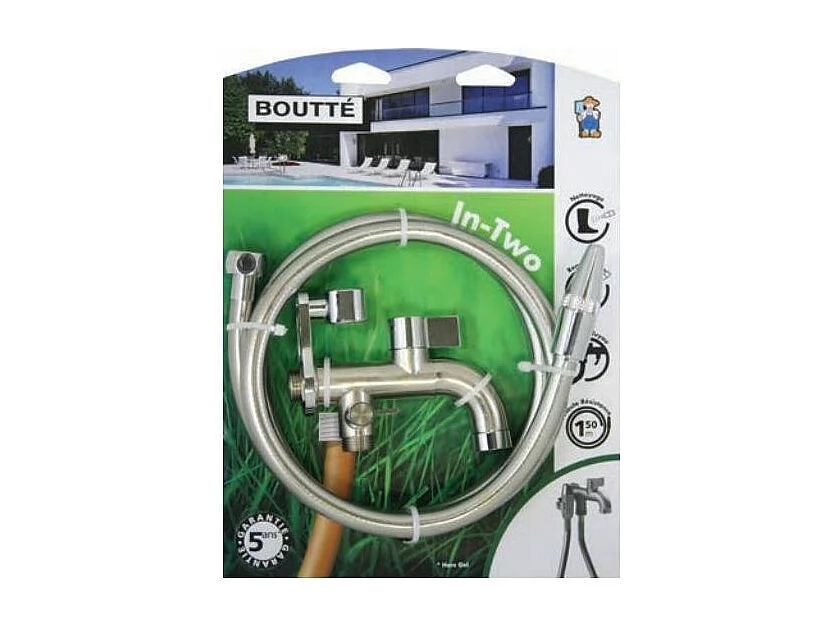 Robinet de jardin 2 en 1 avec lance two