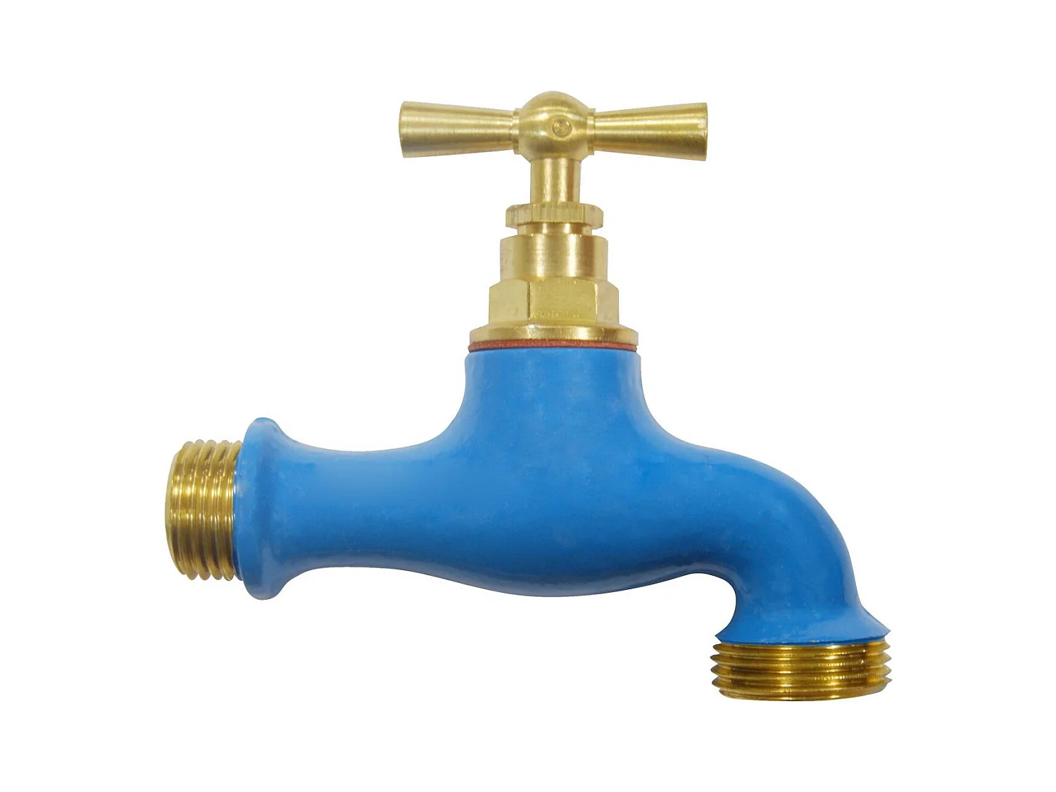 Farbiger Hahn aus Messing